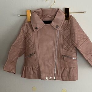 Urban Republic Pink Moto Jacket with Classic Collar